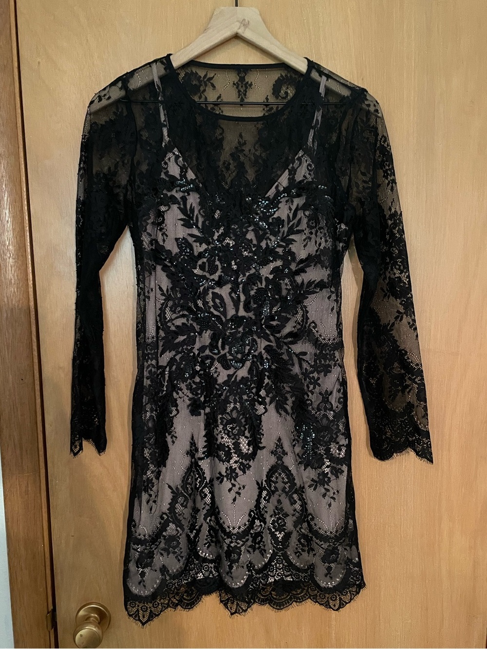 Express Lace Sexy Sequin Party Cocktail Mini Dress Size 6 S/M